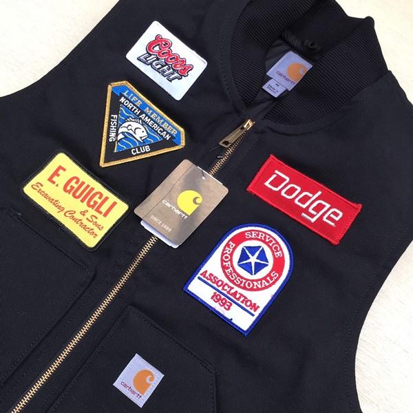 Carhartt カーハート ワッペン付き ダックベスト ブラック Mサイズ