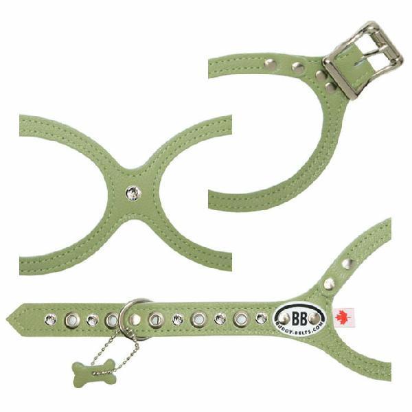 バディーベルト ハーネス 1号 マッチャ 抹茶 Matcha スワロフスキークリスタル付 超小型犬 ペット レザー 本革 Buddybelt バディー Mohmmadiyon Com