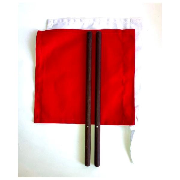剣道用品　試合用品　審判旗(紅白)　紫黒檀