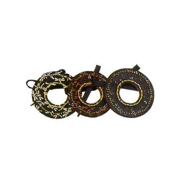 印伝製高級鍔止　黒地×白トンボ、黒地×赤トンボ、黒地×黒トンボ