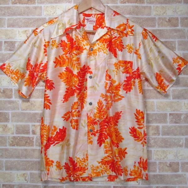 未着用 ビンテージ アロハ シャツ Tiare HAWAII 古銭ボタン 襟袋 未着用 ビンテージ アロハ シャツ Tiare HAWAII 古銭ボタン 襟袋
