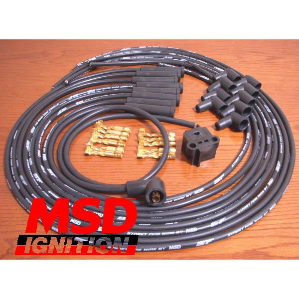 MSDプラグコード黒 新品 汎用 8気筒用 シリコンコード L4/CHEVY MSDプラグコード黒 新品 汎用 8気筒用 シリコンコード L4/CHEVY