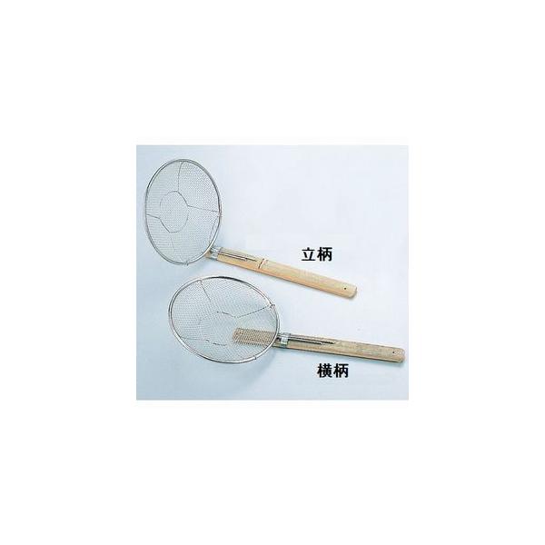 ◆18-8　竹柄そば揚  立柄 (6.5メッシュ)　9寸◆型　番：9寸サイズ：Φ270×柄長370ｍｍ重　量：380ｇアミ目：0.57ｍｍ×6.5メッシュ