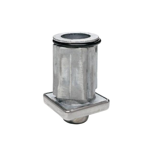 角パイプ用アジャスト　適用パイプ38ｍｍ角【TO-3869-5】【適用パイプ】38×38ｍｍ【板厚】1.2tから1.5t【材質】本体：亜鉛ダイキャスト /カバー：SUS304【最短】21ｍｍ【最長】52ｍｍ【最大荷重】2200ｋｇ・展開図に...