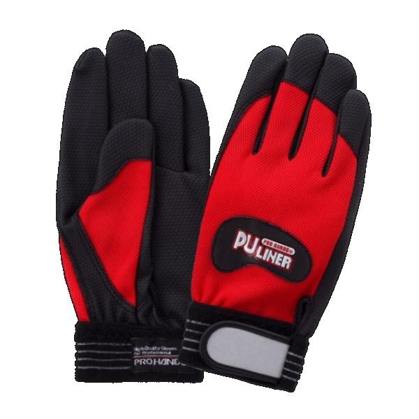 【直送品】 富士グローブ PUライナーアルファ レッド L 0772 120双入り (合成皮革手袋)