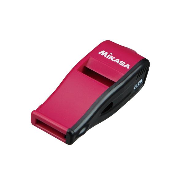 レフリー ホイッスル バレーボール Mikasa ミカサ ビートマスター バレーボール審判用 コルクなしタイプ ひも付 安全パーツ付 レッド ブラック