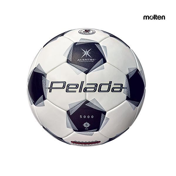 ネーム加工可 molten 土用 サッカーボール 5号球 ペレーダ5000土用  モルテン 検定球 ホワイト ブラック F5K5001