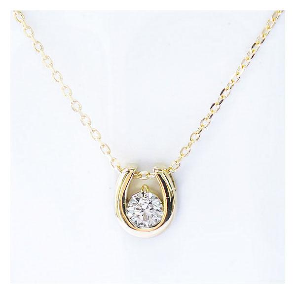 k18 ネックレス ダイヤモンド 0.03ct 一粒 馬蹄 ホースシュー k18 ネックレス ダイヤモンド 0.03ct 一粒 馬蹄 ホースシュー