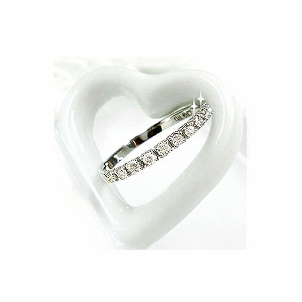 K10WG ダイヤ0.2CT ハーフエタニティ　リング k10 ダイヤモンド 0.2ct リング エタニティ ハーフエタニティ K10 指輪