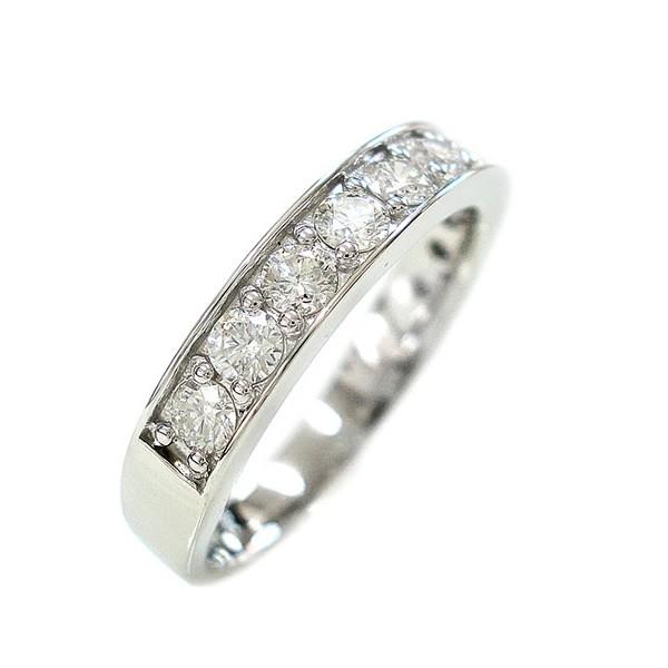 プラチナ ダイヤモンド エタニティ リング 0.7ct フチあり ハーフ