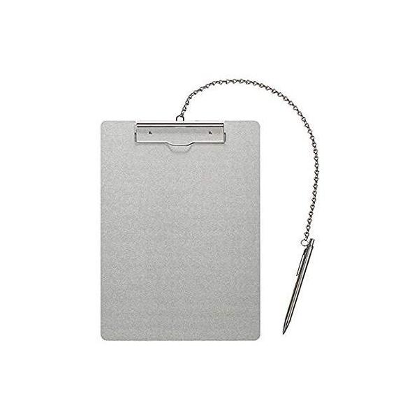 【全国送料無料】　 エヌケイ　ナカキン　AS-A4E-P　アルミ用箋挟み　A4サイズ縦　専用ボールペン付き　ゆうパケット