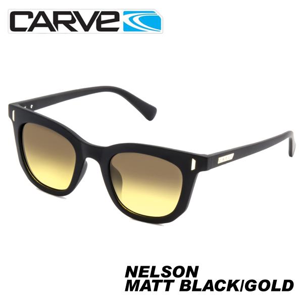 CARVE NELSON MATT BLACK/GOLD メンズ レディース サングラス 100% UVプロテクション 偏光レンズ マット ビーチ サーフィン サーフボード 初心者 ビギナー
