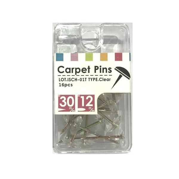 ●畳に、カーペットなどを留めるのに最適。●どこでも馴染むクリア色。メーカー：アイ・エス品番：ISCH-01T針長：30mm材質：PS・スチール※商品の仕様の変更がある場合がございます。予めご了承くださいませ。※画像と商品の色合いが光等の加減...