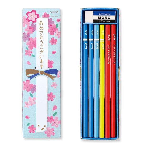 2個までメール便OK】トンボ鉛筆 ippo! お祝いえんぴつ [ ブルー