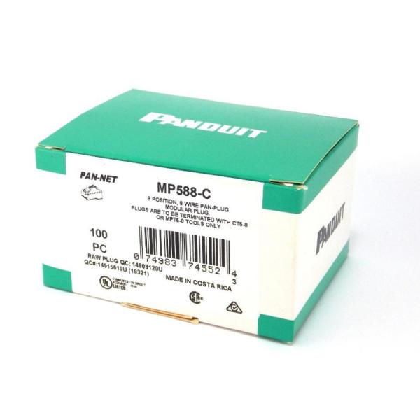 PAN-NET MP588-C RJ45コネクタ 100個入り×2 PANDUIT CAT5E用 RJ45プラグ (1箱100個入り) MP588-C : BUNBUN