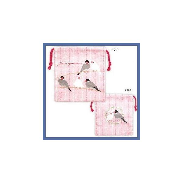 　巾着タイプの小物入れです（綿100％・日本製）。【サイズ】　幅17.5cm×高さ19.0.cm