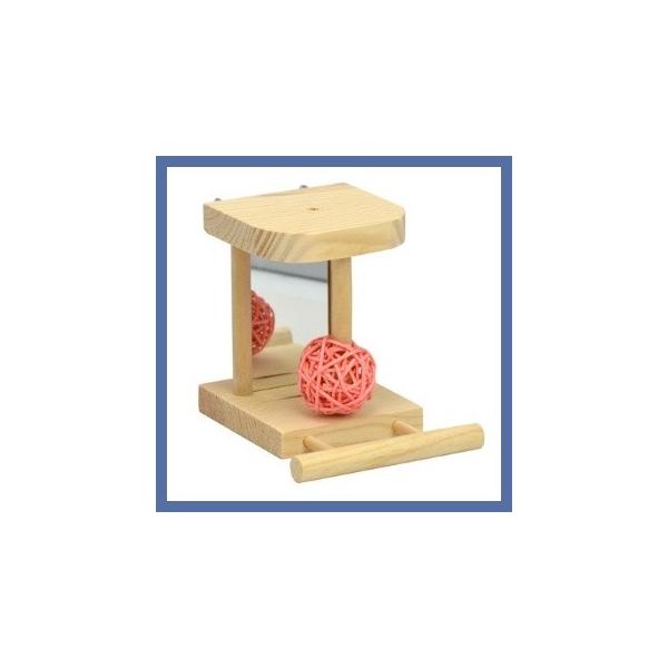 　鏡の付いた木製おもちゃです。【サイズ】幅約10cm×奥行き約14cm×高さ約11cm