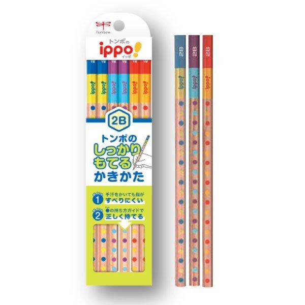 TOMBOW トンボ鉛筆 ippo!・かきかたえんぴつしっかり持てる六角軸012B (2B)
