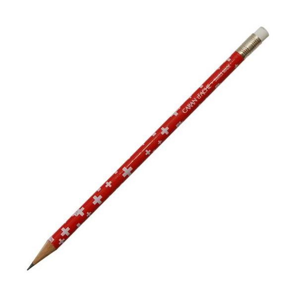 CARAN D'ACHE/カランダッシュ スイスフラッグ　消しゴム付き鉛筆