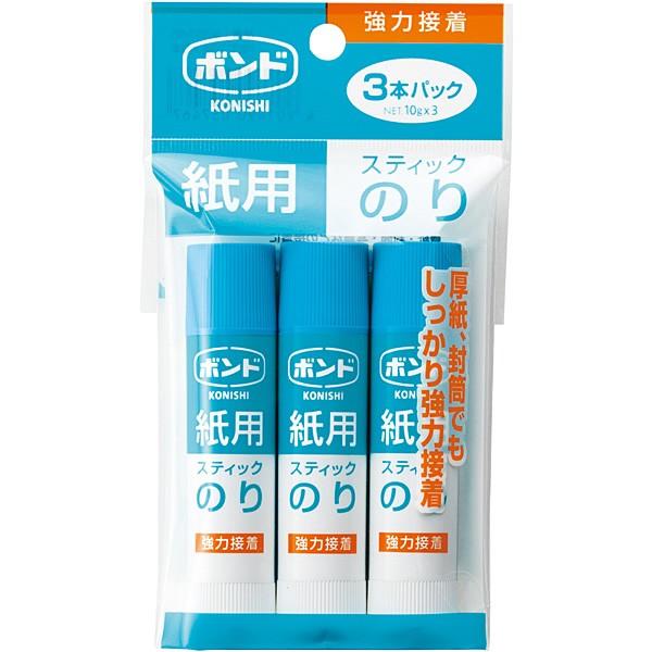 コニシ／ボンド 紙用スティックのり 3本パック（05746）厚紙