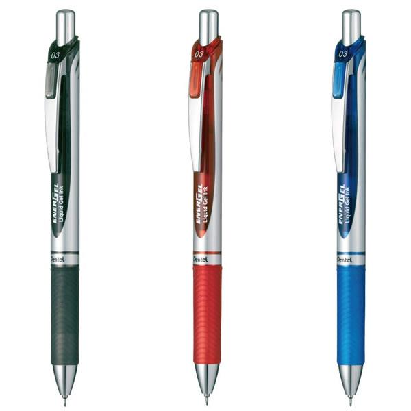 ボール径0 3mm ぺんてる ゲルインキボールペン Energel エナージェル ノック式 Bln73 全3色 スッと書けてサッと乾く Bln73 ぶんぐる 通販 Yahoo ショッピング