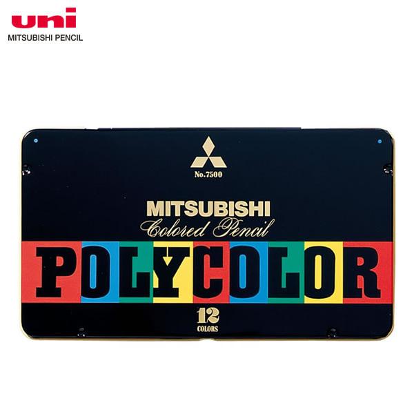 ���y12�F�Z�b�g�z�O�H���M�^POLYCOLOR�i�|���J���[�j�ێ� (K750012C) �c�a����⑾�߂̐F���M�I�h��Ԃ��E�ʐF�ɂ��֗��� MITSUBISHI PENCIL