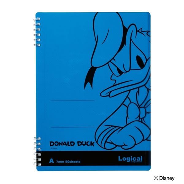 【全8色】ナカバヤシ／スイング・ロジカルWリングノート ディズニー B5 ドナルド ブルー (NW-B507-B) Disney Nakabayashi