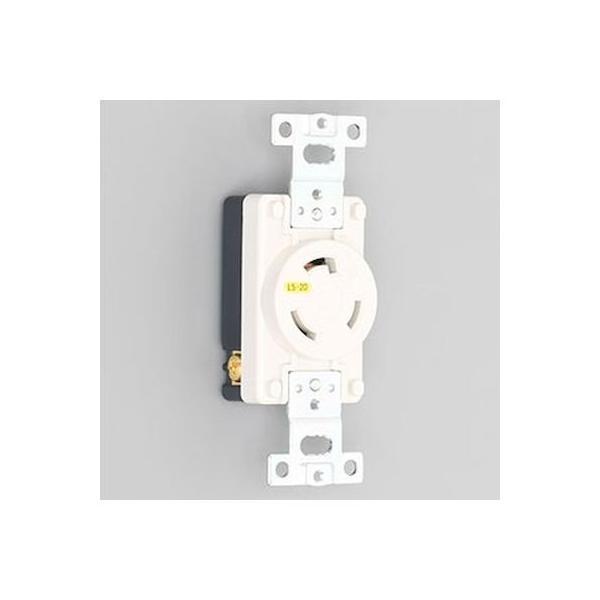 Яアメリカン電機 【3210-L5-IV】白色 埋込コンセント 引掛形 20A 接地形2P 125V (NEMA L5-20)