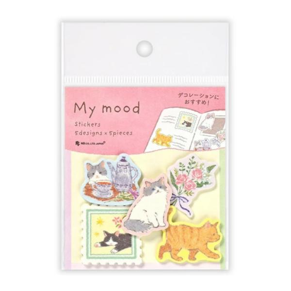 エヌビー社 フレークシール・Mymood ピンク 25枚 かわいい プレゼント デコレーション