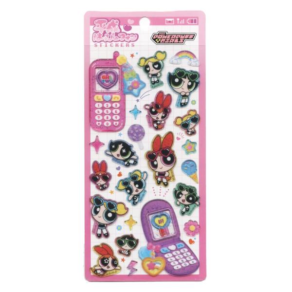 クラックス 平成はっぴーフォンステッカーズ パワーパフガールズ 立体シール ぷっくりシール コレクション デコレーション オシャレ