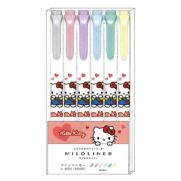 マイルドライナー カミオジャパン ハローキティ 6色セット ゼブラ 蛍光