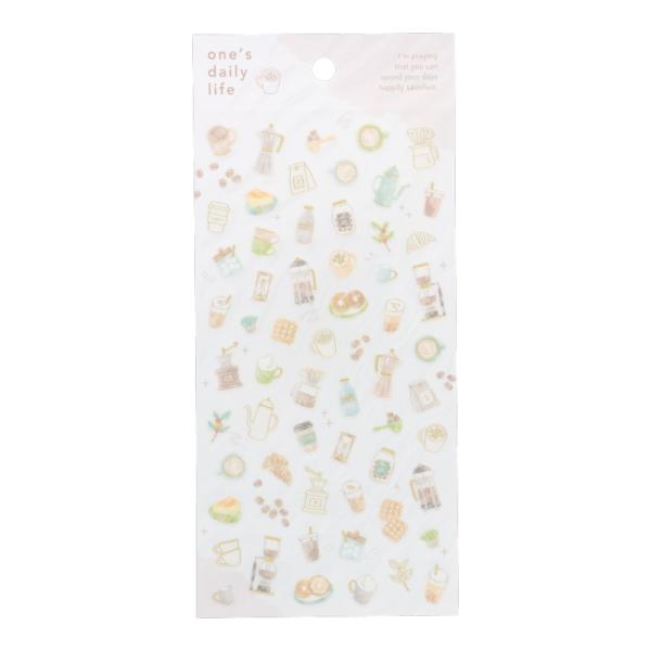 マインドウェイブ ワンズディリーライフステッカー coffee かわいい シール デコレーション ノート 手帳 オシャレ レトロ