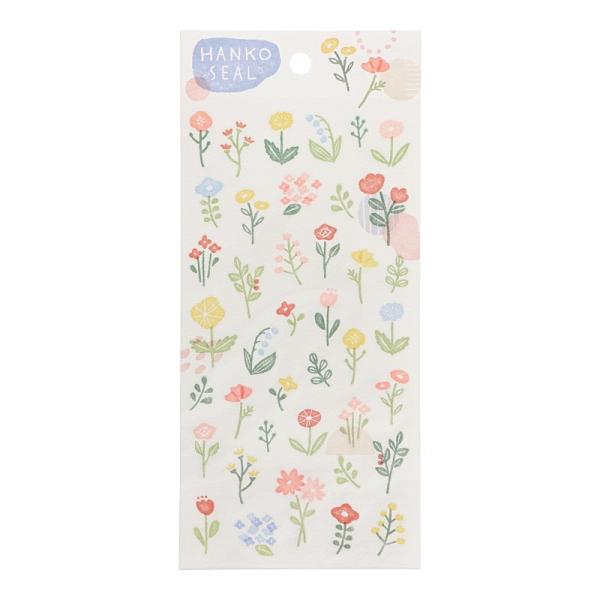 マインドウェイブ ハンコシール フラワー かわいい ステッカー デコレーション ノート 手帳 オシャレ レトロ