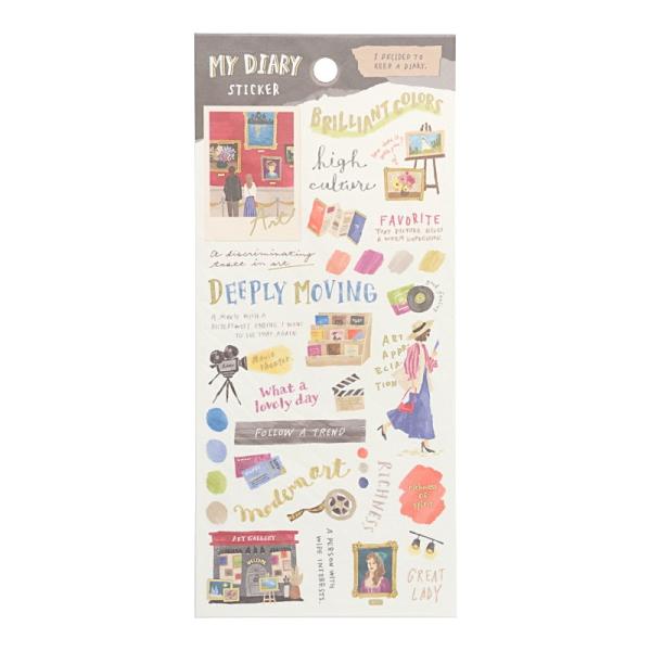 マインドウェイブ マイダイアリーステッカー アート かわいい シール デコレーション ノート 手帳 オシャレ レトロ