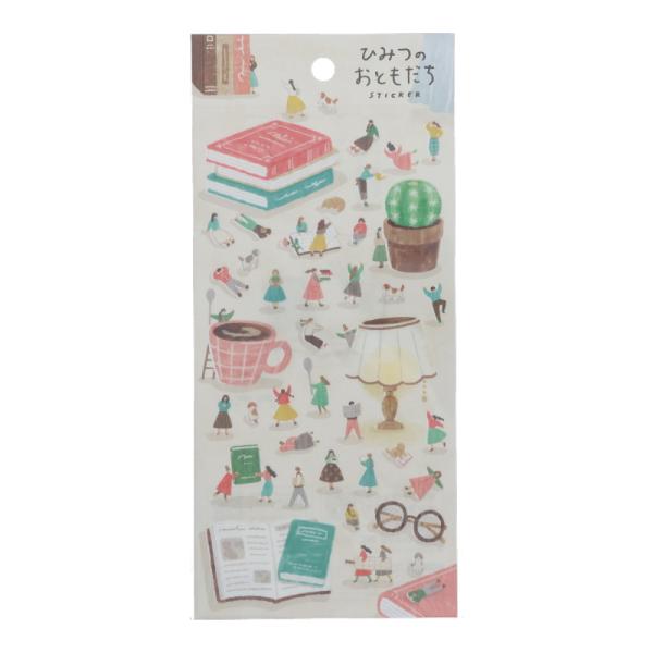 マインドウェイブ ひみつのおともだちステッカー 読書 かわいい シール デコレーション ノート 手帳 オシャレ レトロ