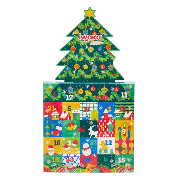 イワコー クリスマス アドベントカレンダー おもしろ消しゴム 2024 日本製 お楽しみ プレゼント お祝い 限定