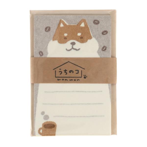 古川紙工 うちのコシリーズ WANWAN ミニレター コーヒー プレゼント かわいい メモ メッセージカード