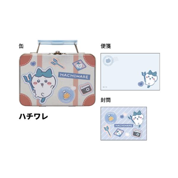 サンスター文具 ちいかわ 缶入ミニレターセット ハチワレ 小物入れ