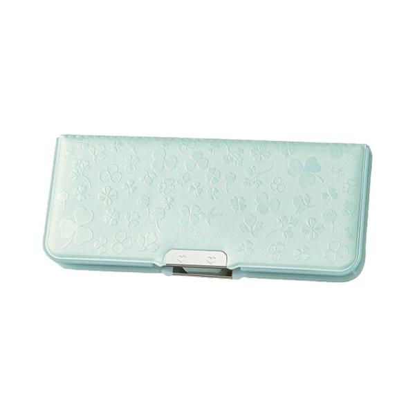 他サイト： クツワ ラメぷっくり筆入れ シャーベットミント クローバー 両面 ペンケース 新入学 お祝い ギフト プレゼント ペールカラー オシャレ コンパクトの商品画像
