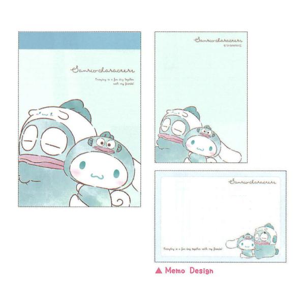 Aromantic様　サンリオメモセット T'S FACTORY ミニメモ サンリオキャラクターズ はぐっこ/ブルー 2柄 70