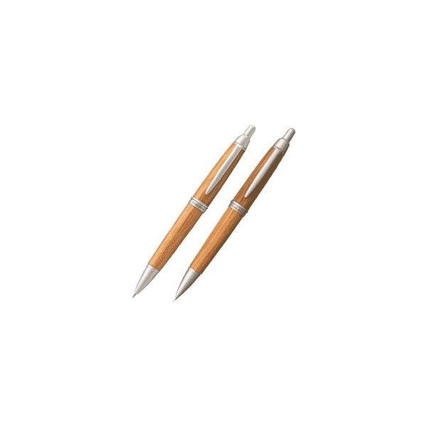 ピュアモルト 三菱鉛筆 ボールペン・シャープペン 2本セット 樽材 名