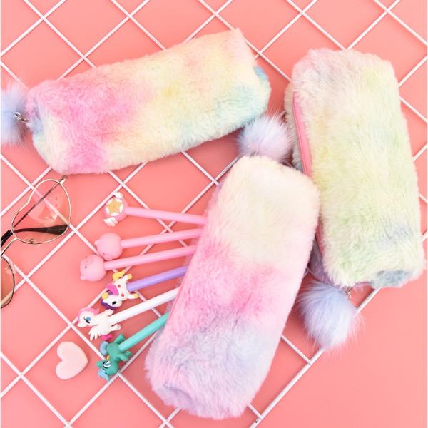 【虹】筆箱 ふでばこ 筆入 ペンケース 小物入れ ぬいぐるみ 高校生 韓国 大容量 おしゃれ シンプル 小学生 女の子 子ども 可愛い おすすめ かわいい 筆記用具