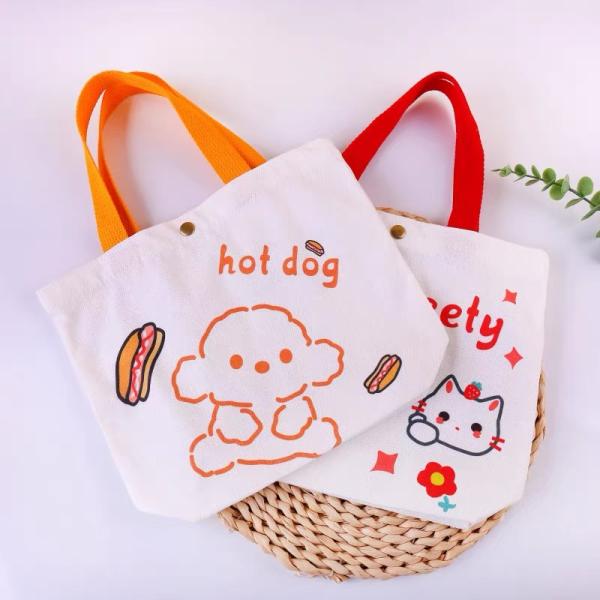 エコバッグ 手提げバッグ トートバッグ 買い物バッグ ランチバッグ 布バッグ キャンバス 帆布 かわいい 軽量 メンズ レディース 子供 小学校 布 小さめ 猫