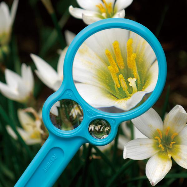 【学校の先生と共同開発したルーペ】理科の授業で必須の3.5倍レンズの他に、高倍率の6倍レンズと、さらに高倍率の13倍レンズが付いた、学習用ルーペです。学校の先生の声をもとに、お子様の好奇心を刺激して、理科学習に興味を持てるように工夫しました...