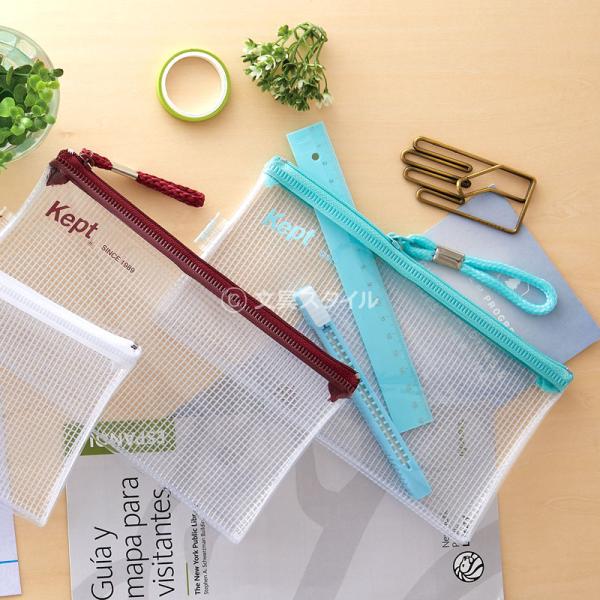 筆箱 筆入れ Kept ケプト クリアペンケース 透明メッシュ 大容量 小学生 中学生 高校生 女子 小物入れにも 5色 メール便対象2個まで Buyee 日本代购平台 产品购物网站大全 Buyee一站式代购 Bot Online