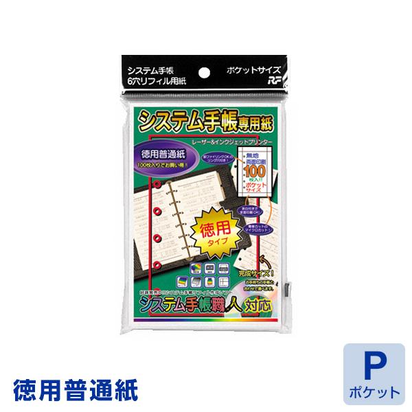 レイメイ藤井 本日Point5% システム手帳専用紙 ポケット 6穴