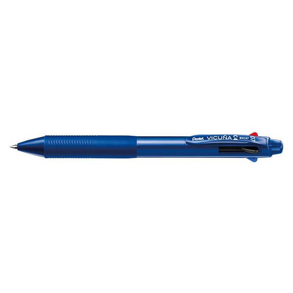 ぺんてる ビクーニャ 4色ボールペン BXC47C [ブルー] (ボールペン