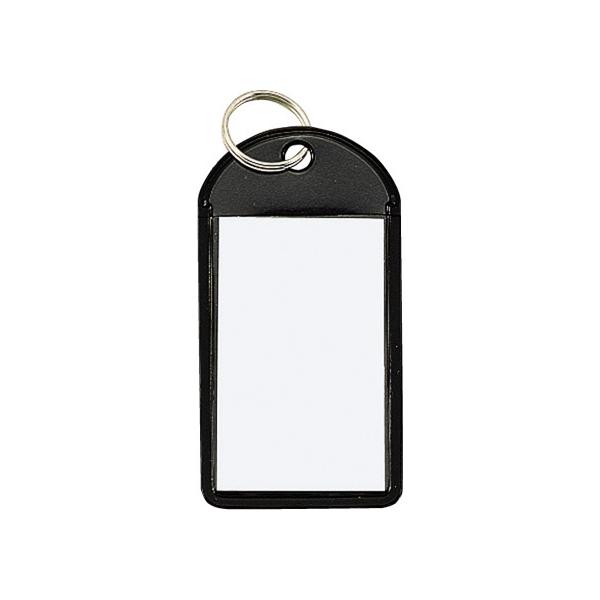 【仕様】●外寸法：６２×３３ｍｍ●カード寸法：４５×２８ｍｍ●色：黒●リング内径：１３ｍｍ●注文単位：１個こくよ　ＫＯＫＵＹＯ　きーほるだーがたなふだ　キホルダーガタナフダ　キーホルダー型なふだ　きーほるだー型名札　文房具　ソフトキーホルダ...