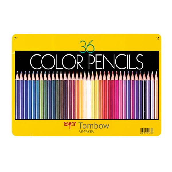 色鉛筆 36色 送料無料一部地域除くトンボ鉛筆色鉛筆36色セットCBNQ36C缶入り メール便発送