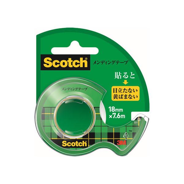 3M スコッチ メンディングテープ 小巻 18mm ディスペンサー付 CM-18